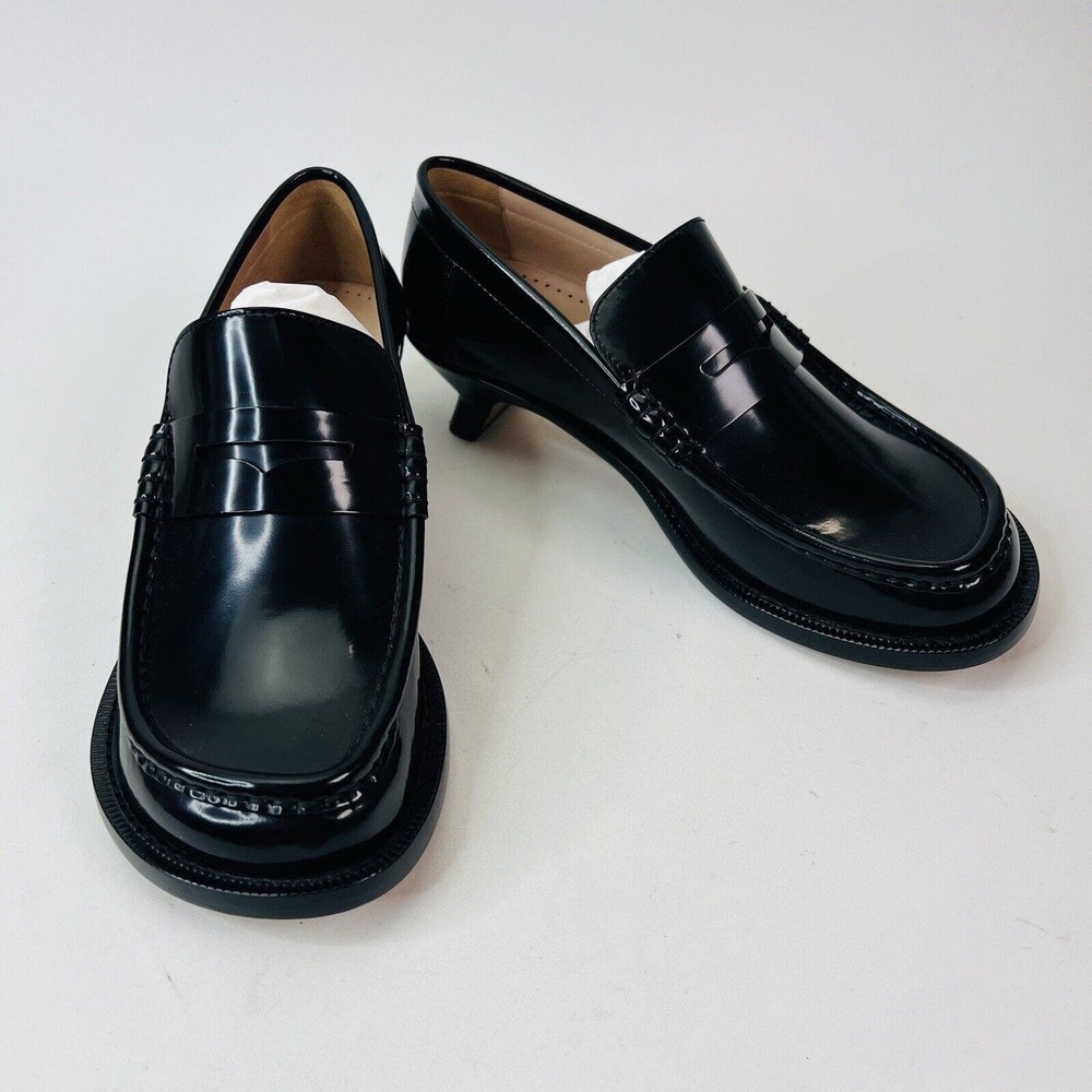 Loewe Black Patent Leather Loafers